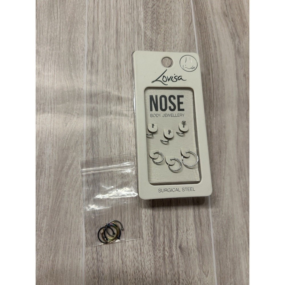 Lovisa Nose Ring Set Surgical Steel Body Jewelry Studs Hoops Multi Pack New